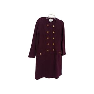 Vintage Adrienne Vittadini Knit Dress Maroon Women's Size 8